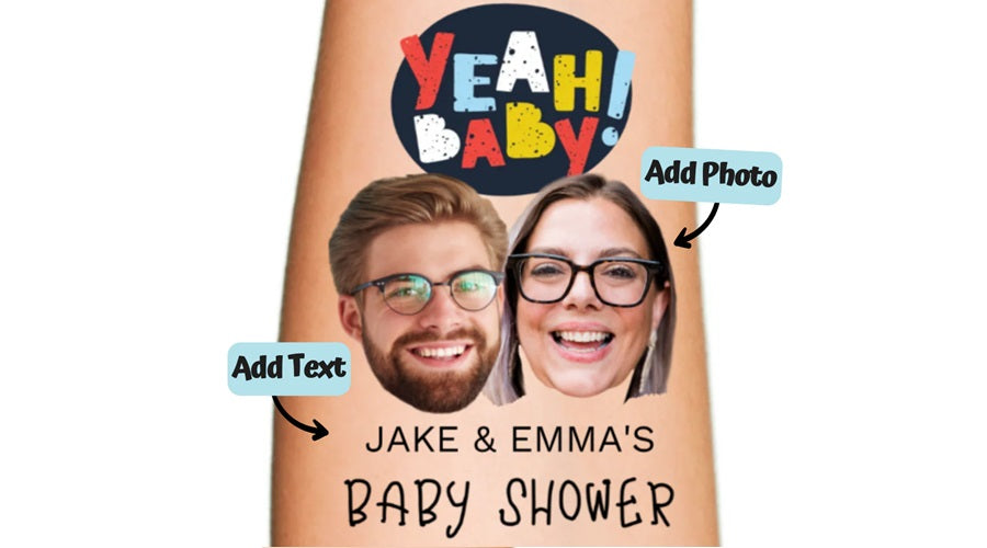 Unique Baby Shower Party Favor Temporary Tattoo Ideas