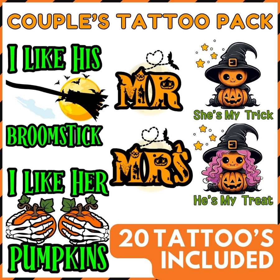 Couple's Halloween Tattoo Pack