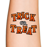 Trick or Treat Temporary Tattoo for Halloween