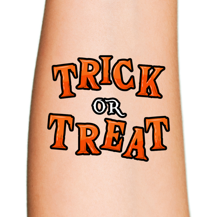 Trick or Treat Temporary Tattoo for Halloween