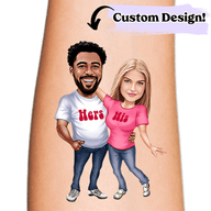 Caricature Valentines Tattoo - Custom Design