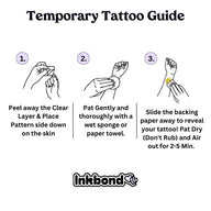 Custom Wedding Name Temporary Tattoo Application Guide