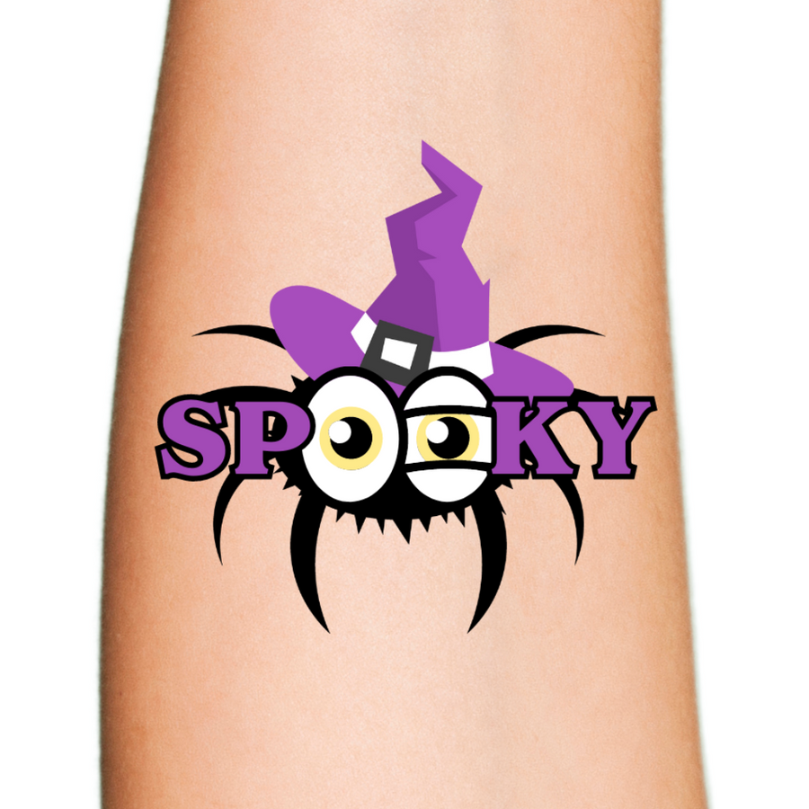 Spooky Spider Temporary Tattoo for Halloween Season