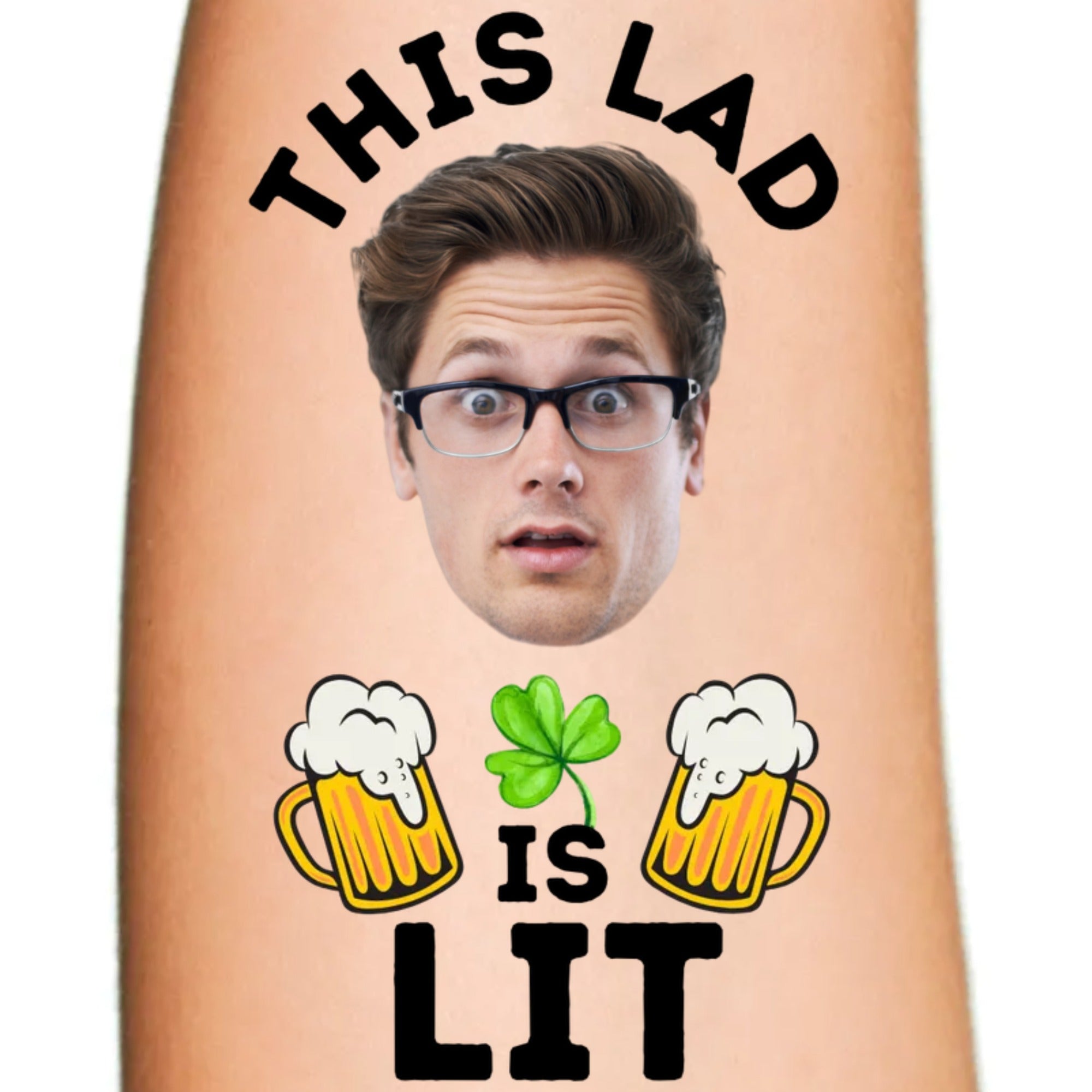 This Lad Is Lit Temporary Tattoo for St Patty's Day | Inkbond